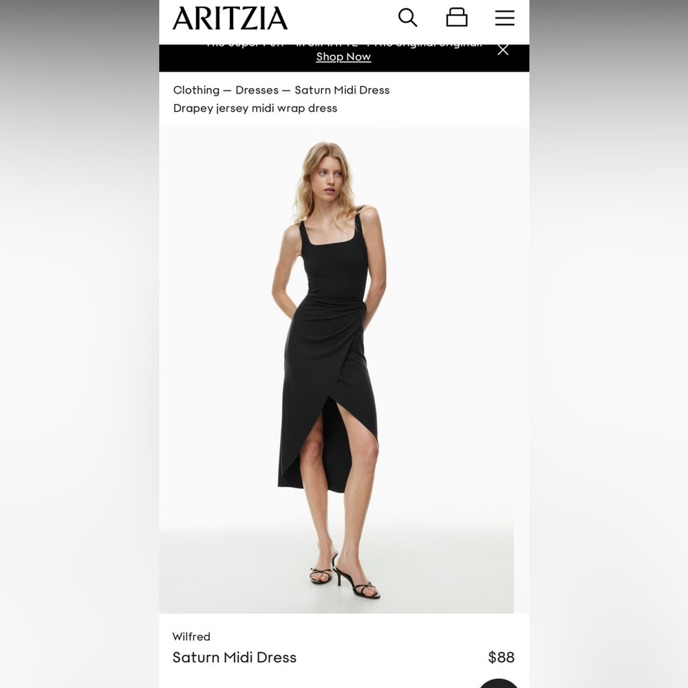 Aritizia Wilfred wrap dress- never worn!!